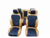 Чехлы сидений УАЗ 3163 Патриот, 2363 Пикап с 2018 (5 мест) коричневые с чёрными вставками